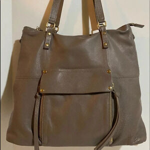 Kooba grey leather shoulder handbag